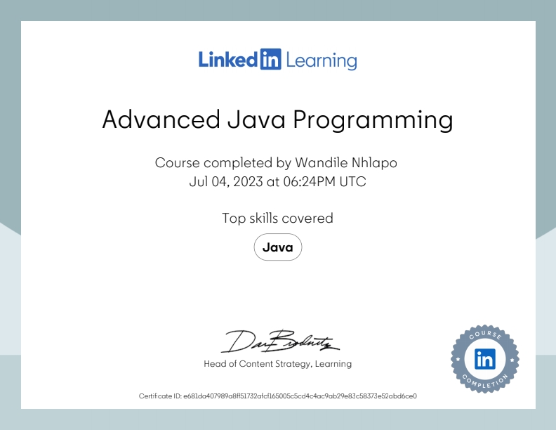 Certificate
