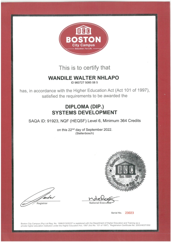 Certificate
